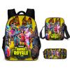 Mochila escolar de tres piezas de Fortnite para estudiantes de Fortress Night, mochila escolar, bolsa para lápices, mochila de una pieza de Amazon