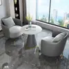 Sofá de Um Lugar Simples de Luxo Leve Combinação de Mesa de Centro Lazer Hotel Recepção Escritório de Vendas Mesa e Cadeira de Negociação Hospital Reunião Atacado