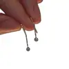 Estilo Coreano Nuevo Pendiente de Línea Exquisito Pequeño de Luz de Estrella Sentido de Alta Gama Pendientes de Botón con Borla de Nicho Moda de Lujo Ligero Accesorios de Pendientes Versátiles para Mujer
