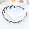 Diadema de Seda con Estampado de Leopardo Moda Tocado Pinza para el Cabello Dentada Artefacto para Fijar Flecos Cabello Roto Diadema Antideslizante para el Cabello Accesorios para el Cabello