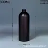 Botella Redonda de HDPE Negra con Boquilla Puntiaguda Bloqueadora de Luz, Botella para Esmalte de Uñas Gel UV, Contenedor de Tinta Exprimidor