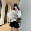 Camiseta fina de manga longa com estampa floral e de estrela-do-mar, estilo casual, proteção solar e cobertura para ar condicionado para mulheres, novo modelo de verão 2026 H072004