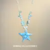 Estilo Playa Oceánica Soñadora Estilo Océano Azul Collar de Estrella de Mar Estilo Vacaciones Dopamina Nuevas Cuentas de Concha