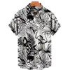 Camisas de Playa Europeas y Americanas Transfronterizas para Hombre con Animales de Selva Tropical Impresos en 3D, Tops Casuales y a la Moda de Manga Corta