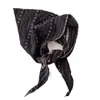 Bufanda Triángulo Artística Rayada de Algodón, Lino y Seda Vintage para Mujer, Protección para el Cuello, Bufanda Decorativa, Corbata de Cuello, Calentador de Cuello Versátil para Viajes, Estilo Coreano y Japonés
