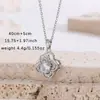 Pendente Giratório de Design Criativo Flor Bauhinia Zircônia Rosa Cobre Colar Feminino Super Brilhante Estilo Palácio Francês Flor de Cinco Pétalas