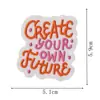 Novos Adesivos de Tecido Bordados com Citações Inspiradoras de Celebridades para Decoração de Roupas Adesivos de Patches de Letras Energia Positiva Patches Bordados Passar a Ferro