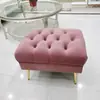 Sofá de Crema Estilo Francés Tela de Lujo Ligero Americano Apartamento Pequeño Moderno Simple de Tres Plazas Botones Sofá de Celebridad de Internet