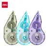Cinta correctora Deli VR80 de ahorro de esfuerzo 6m/12m Cinta correctora silenciosa para estudiantes con carcasa transparente de alto valor