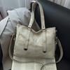 Bolso de gran capacidad para mujer, nuevo bolso bandolera retro, sencillo y combinable, con textura, para ir al trabajo, 2025