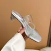 Em Estoque para Entrega Imediata~ Sapatos de Salto Alto, Novo Estilo de Verão, Versáteis e Confortáveis, com Toque Macio, Sandálias Elegantes de Salto Médio, Chinelos Femininos