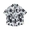Camisas Hawaianas de Manga Corta New Retro Transfronterizas para Hombres y Mujeres, Casual Modernas Holgadas para Parejas, Camisas Florales de Playa para Vacaciones
