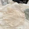Calcinha de renda transparente com laço para mulheres, cintura média, desejo puro francês, feminina, de seda acetinada e malha, cueca sexy