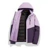 Chaqueta de Trabajo Tres en Uno Desmontable de Dos Piezas a Medida para Otoño e Invierno, Cortavientos y Cálida, con Logo Bordado