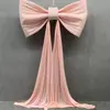 Lazo Rosa Gigante Tela de Fondo Satinada con Brillo Acuoso Habitación de Boda Fotografía de Foto Colgantes para Fiesta