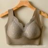 Sujetador de Encaje con Copa Fija para Mujer Sin Marcas Push-up Colapsado Paramilis sin Aro de Acero Espalda Bonita Anticaída Ajustable