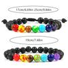 Pulseira colorida transfronteiriça europeia e americana pulseira de energia colorida de pedra vulcânica Amazon pulseira de turquesa azul para yoga homens e mulheres