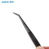 Pinzas antiestáticas Jack Jack de acero inoxidable pinzas para recoger pelo de nido de pájaro pinzas de codo recto finas y puntiagudas para arte de uñas