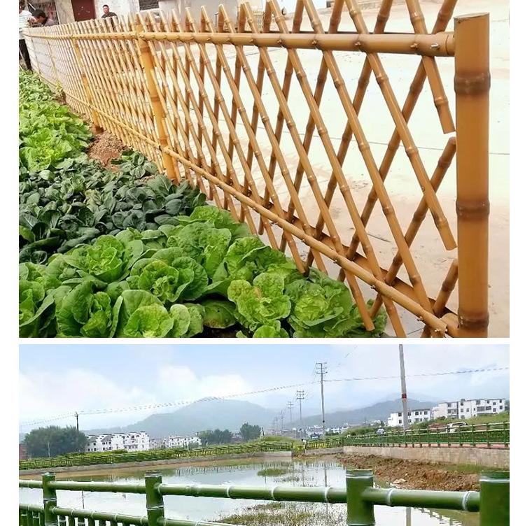 不锈钢仿竹护栏园林绿化围栏新农村建设仿真篱笆庭院花园竹节栅栏