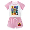 Traje de Verano para Niños 2023 Ropa Nueva para Niños Pantalones Cortos Calientes de Bebé Camiseta de Manga Corta Pantalones Cortos Conjunto Casual Deportivo de Dos Piezas Moderno