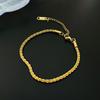 Pulsera sencilla de moda nueva para mujer, coreana, red-hot de oruga, acero de titanio, no se decolora, pulsera de cadena retorcida, joyería al por mayor
