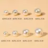 Botões de Pérola, Botões Escuros de Ilhós de Alto Brilho Estilo Chanel, Botões de Camisa com Haste de Metal, Botões Decorativos para Cheongsam, Acessórios para Suéteres e Casacos