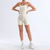 Mono Deportivo de Yoga y Fitness Transfronterizo Europeo y Americano con Almohadillas en el Pecho, Alta Elasticidad, Secado Rápido, Mono Corto de Entrenamiento para Correr con Bloques de Color
