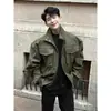 En Stock Chaqueta de Vuelo Estilo Americano Nueva para Primavera y Otoño, Chaqueta Corta Holgada para Hombre con Bolsillos Grandes, Ropa Exterior Casual de Moda para Hombre