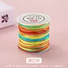 Cuerda Tejida a Mano No. Hilo de Jade 72 Hilos Segmentado Teñido Gradiente Colorido Cuerda de Cinco Colores Hilo para Pulsera DIY Nudo Chino Cuerda Venta al por Mayor