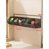Estante de Almacenamiento para Cocina para Ajo, Jengibre, Verduras y Condimentos, Estante de Almacenamiento Multifuncional, Montado en Pared, Estante de Almacenamiento para Pared sin Taladro