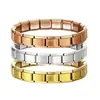 Pulsera Modular 2026 Venta Caliente Transfronteriza Joyería de Acero Inoxidable Italiana Europea Americana Pulsera No Se Desvanece Adornos para Mano de Hombres y Mujeres
