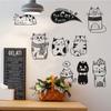 Lindas pegatinas de gato para pared diseño de tienda de mascotas gato café Pegatinas autoadhesivas de pared Pegatinas removibles DIY KL96025