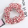 Moda Estilo Coreano Frescas y Sencillas Gomas para el Cabello con Tela de Cuadros de Alta Gama y Scrunchies de Perlas Que No Dañan el Cabello, Estilo Nuevo