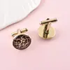 Botões de Punho de Metal Esmaltado Pintado Transfronteiriços, Botões de Punho de Camisa Franceses Modernos e Interessantes, Botões de Punho, Atacado do Fabricante