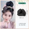 Peluca Hanfu pelo completo almohadilla de seda bola de pelo estudio traje antiguo estilo nupcial relleno cabeza redonda trasera bolsa de pelo con cojín completo