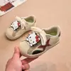 Cabeça de concha desenho animado infantil sapatos infantis patins gato novo estilo tênis esportivos para meninas outono KT sola macia antiderrapante estação laço