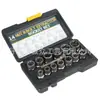 Juego Combinado de 14 Piezas de Vasos para Tuercas Dañadas y Oxidadas, Juego de Herramientas de Vasos Extractoras con Pantalla Digital, Juego Completo de Vasos de Alta Resistencia