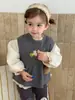 Ropa de Otoño para Bebé Conjuntos de Otoño para Niños 2026 Ropa Infantil Estilo Coreano Conjunto de Chaleco, Camisa de Muñeca y Leggings para Niñas