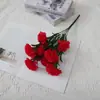 Buquê de Flores Artificiais Cravo Flor Pequena Flor de Engenharia Material para Loja Decoração Flor de Seda Atacado Flor Falsa Lilás