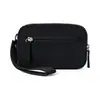 Cartera de Pulsera para Mujer Nylon Acolchado con 3 Cremalleras para Viaje Tarjeta de Crédito