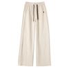 Pantalones Gruesos de Pierna Recta con Forro de Felpa para Mujer, Nuevo Estilo Otoño e Invierno 2026, Estilo Perezoso, Suaves y Lisos, Pantalones Casuales de Cintura Alta y Pierna Ancha