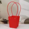 Sacola de Papel Macaron Caixa Trapezoidal de Flores Caixa de Embalagem Floral para Salão Cesta de Flores Pequena Caixa para Arranjo de Flores Materiais de Embalagem para Buquês