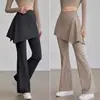 Pantalones de Yoga Acampanados para Mujer 2025 Primavera, Verano, Otoño Estilo Nuevo con Solapa Trasera para Prevenir la Exposición, Adecuados para Deportes, Correr, Pilates y Fitness