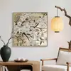 Pintura Decorativa Pintada a Mano Yinghao con una Atmósfera Vegetal de Lujo Ligero, Pintura al Óleo Texturizada 3D para Entrada de Casa de Huéspedes y Arte de Pared de Hotel