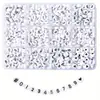 4*7mm Contas Digitais Acrílico Redondas Soltas Pulseira de Amizade com Contas Digitais Feita à Mão Acessórios de Joias DIY