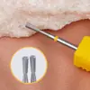 Prego pequeno de liga com cabeça chata e dentes cabeça de esmalte cabeça chata dente aberto empurrar ferramenta de unha de fachada aço de tungstênio broca removedora de unha