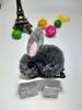 Faixa de cabelo de coelho fofo de celebridade da Internet estilo coreano Faixa de cabelo Grampo de cabelo Acessórios para cabelo Faixa de cabeça infantil Faixa de borracha Pelúcia Tridimensional