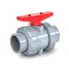 Válvula Esfera Dupla União CPVC Norma Nacional Válvula para Tubo de Água Industrial Válvula Dupla União Interruptor de União para Tubo PVC 32 50mm