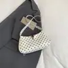 Bolsa de Bolinhas para Mulheres 2026 Verão Novo Estilo Bolsa de Ombro para o Dia a Dia Moda Simples Design de Nicho Bolsa Quadrada Pequena de Ombro Único