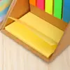 Papelaria criativa de fábrica notas adesivas de papel Kraft multifuncionais caixa combinada caixa de notas porta-canetas atacado Logo impresso